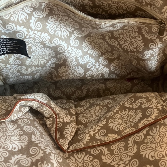 Brown Embossed Leather Backpack - Picture 2 of 4